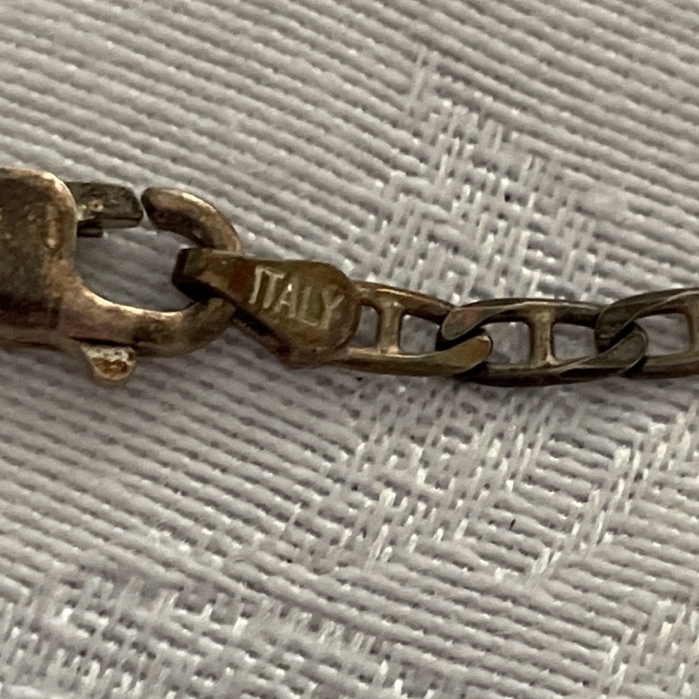 Rare Vintage Sterling Silver Inlay Elegant Pink Pendant Bear Necklace.  20” - Picture 7 of 11